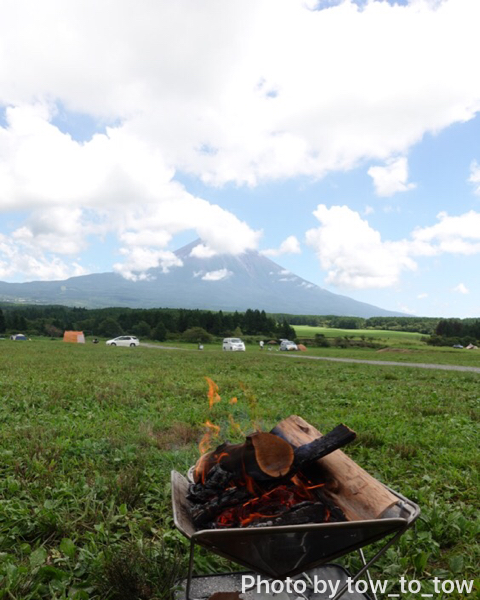 ふもとっぱら　富士山　焚き火